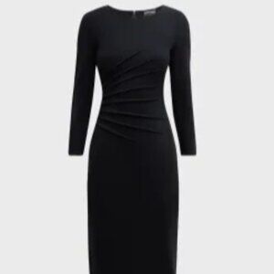 Zara-M 28- black sweaters pencil dress-long -LONG SLEEVE'LS